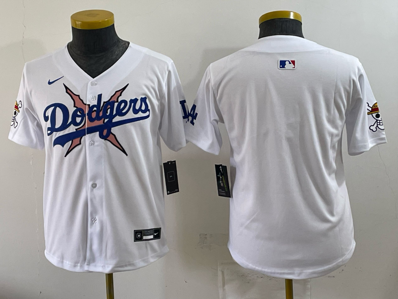 youth Los Angeles Dodgers blank white 2026 Nike MLB Jersey 0712204->youth mlb jersey->Youth Jersey